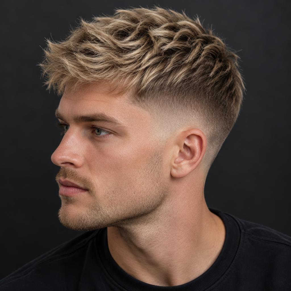Crop texturé, blond